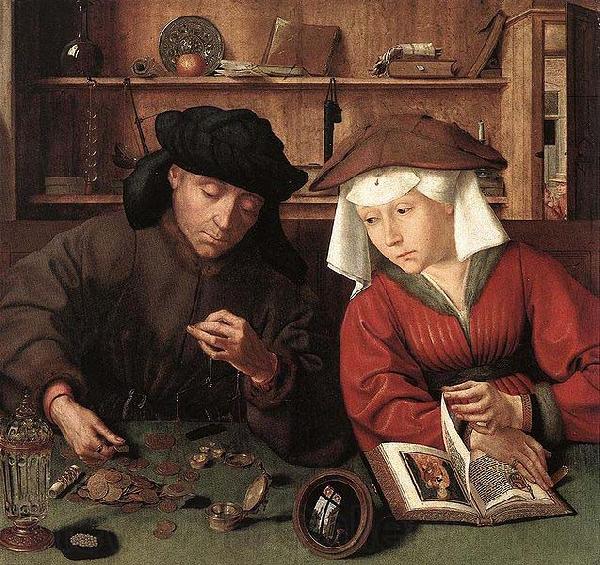 Quentin Matsys The Moneylender and his Wife Germany oil painting art